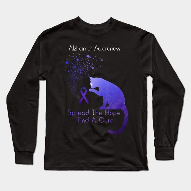 Alzheimer Awareness Spread The Hope Find A Cure Gift Long Sleeve T-Shirt by thuylinh8